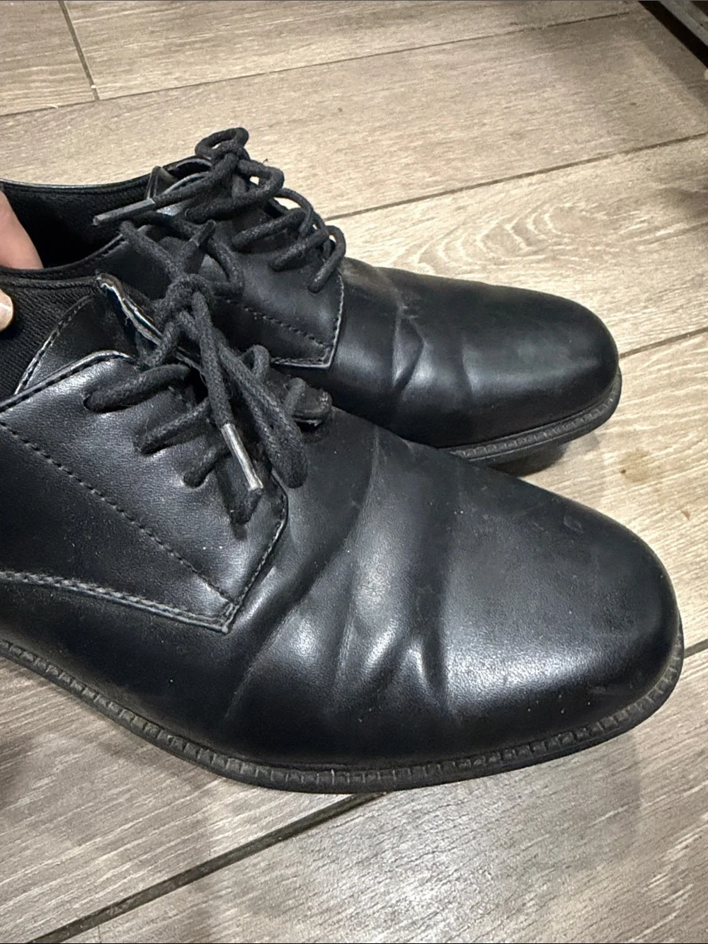 Classic Black Men's Lace-Up Dress Shoes by Hunter Bay men’s 8.5
